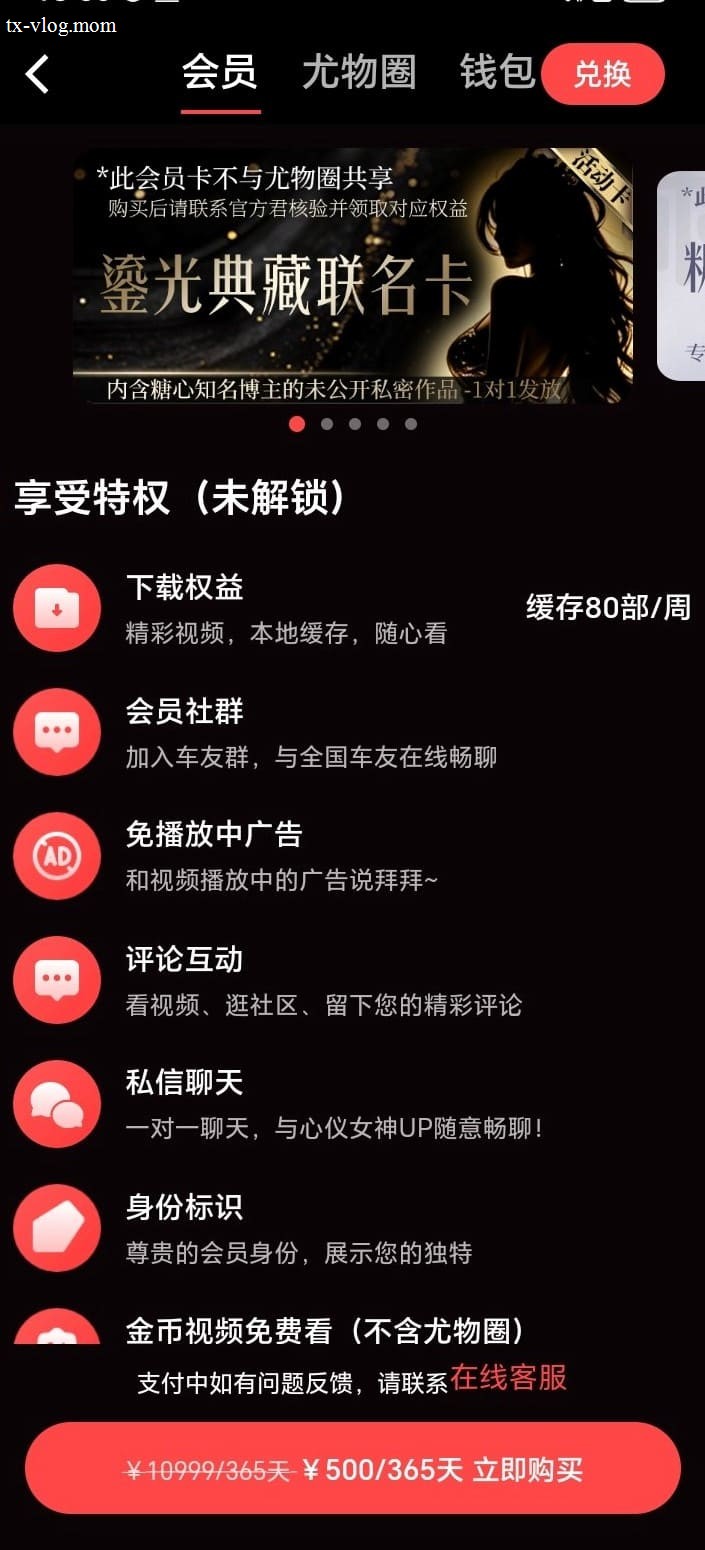 糖心Vlog会员开通页面